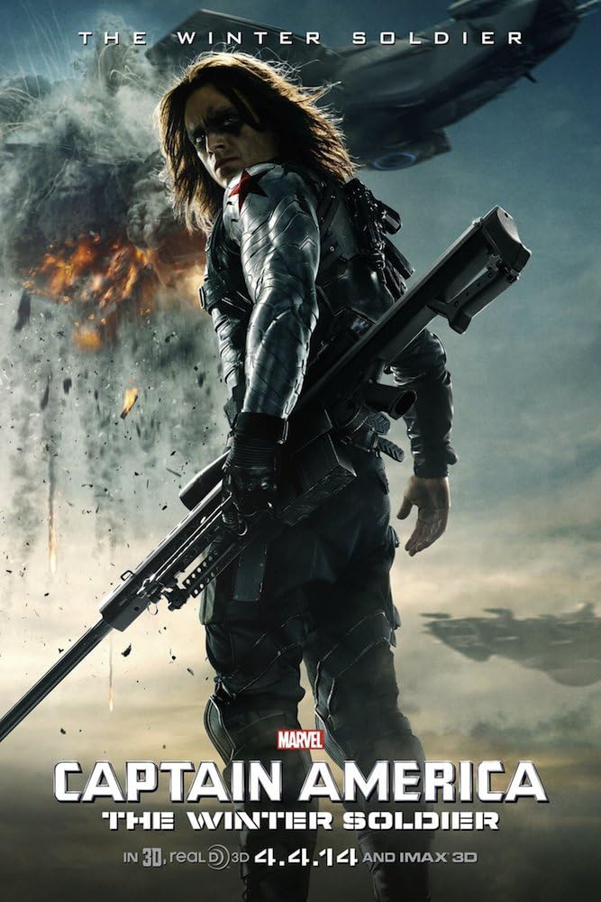 Captain America: The Winter Soldier (2014) : Movie Poster (Thick Poster) Original Size 24x36 Inch - Chris Evans, Frank Grillo, Sebastian Stan