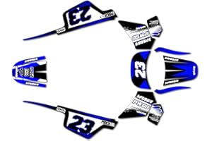 Kalair GFX Graphics Kit for Yamaha PW 50 (All Years) EVADER Series Blue 09 Mil - Dirt pit bike motorcycle stickers, dirtbike 