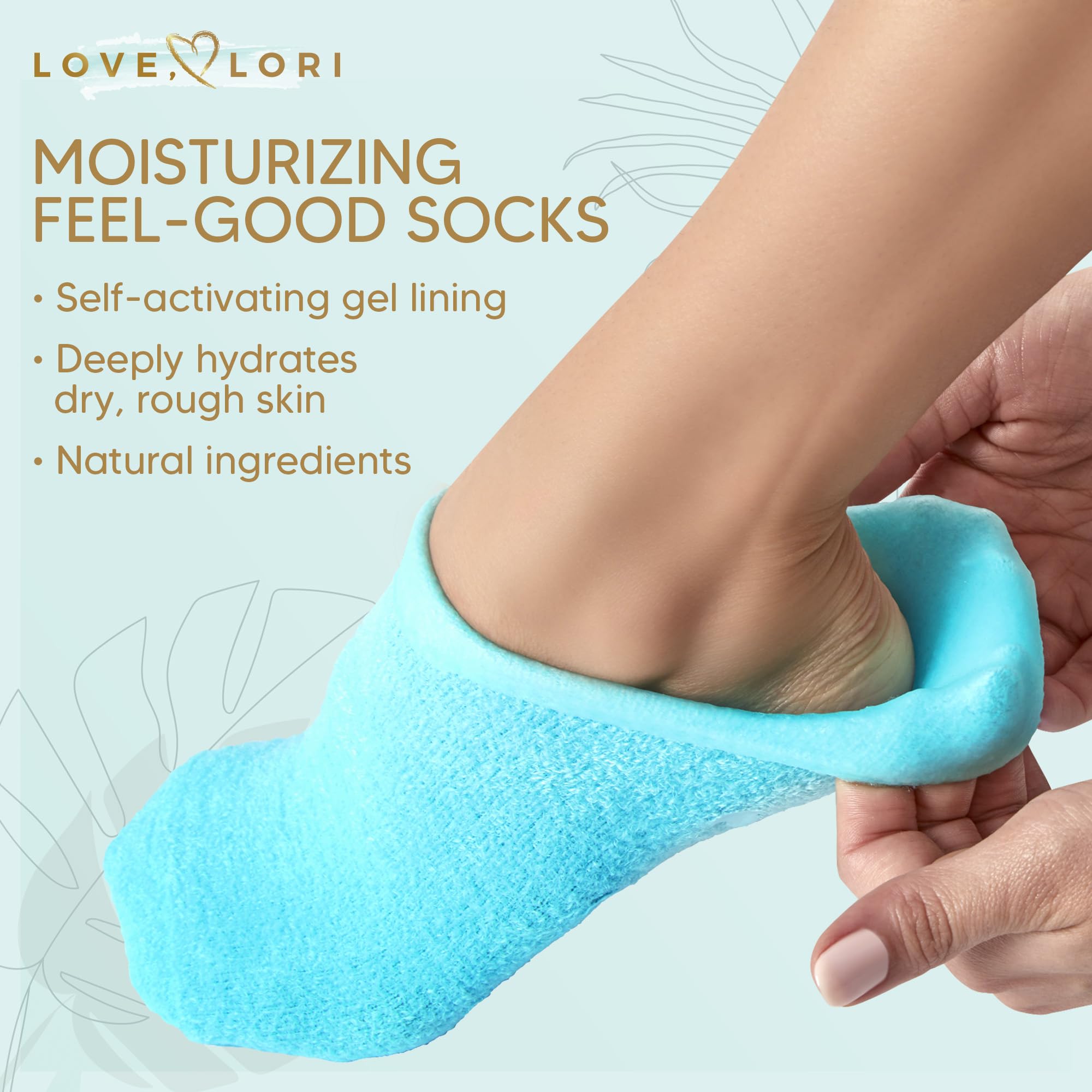 Moisturizing Socks - Gel Silicone Aloe Spa Socks (Sizes 9-10) Infused with Vitamin E & JoJoba Oil - Self Care Gifts for Women, Spa Gifts for Women, Stocking Stuffers for Adults