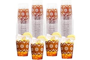 FUYUWIIN 50 Pcs 12 oz Mexican Disposable Plastic Cups Copas De Barro Mexicanas Cielito Lindo Party Decoration, Mexican Dinner