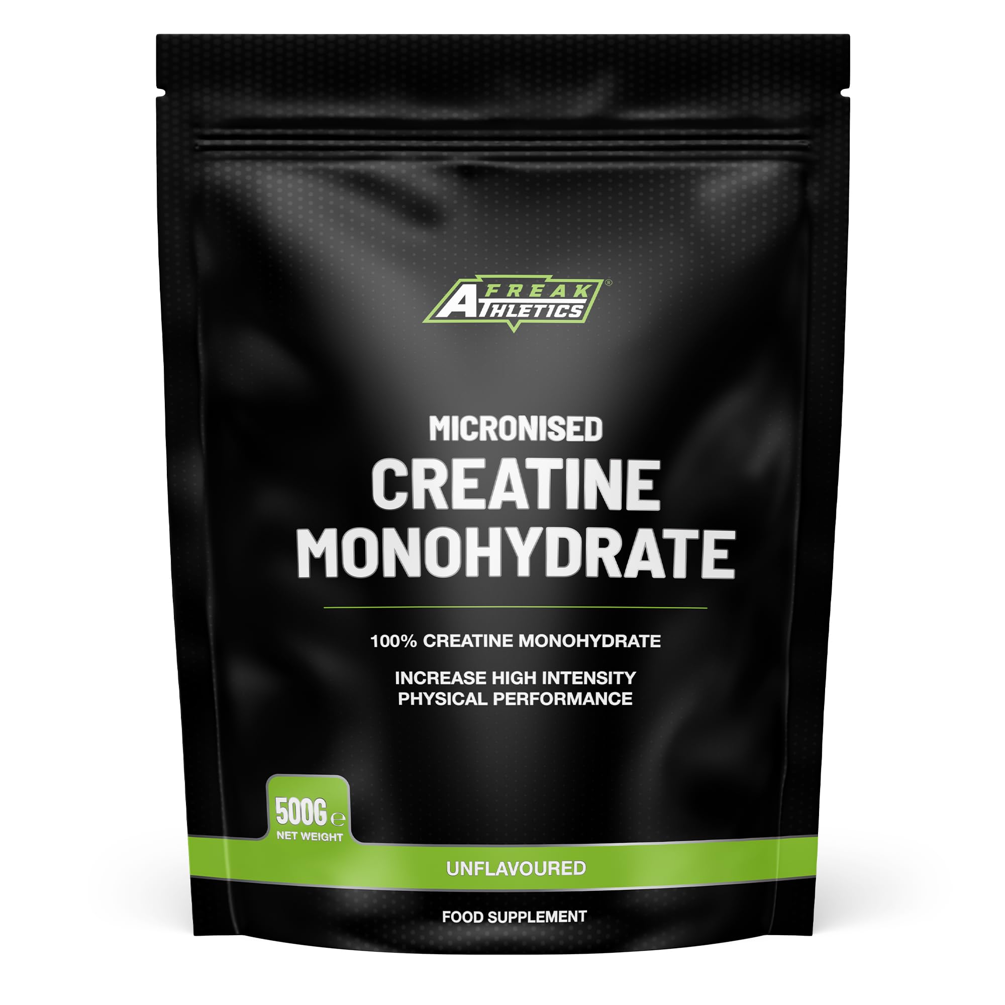 Freak Athletics Creatine Monohydrate Powder 500g (142 Servings Unflavoured) 100% Micronised Creatine Powder