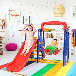 Costzon Toddler Long Slide Set, 3-in-1 Large