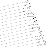 PAXCOO 30 Pack Bulk Necklace Chain Silver Plated Necklace Snake Chains for Jewelry Making, 1.2 mm (20 Inches)