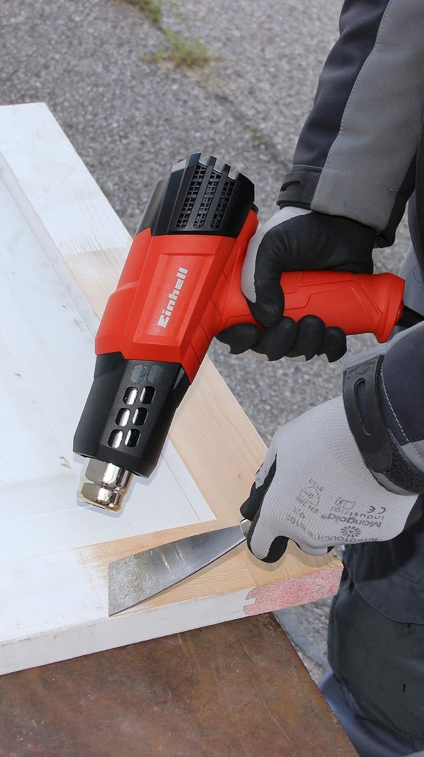 Einhell 4520195 Hot Air Gun TE-HA 2000 E (2000 W, 9 Temperature Settings 50°C, 550°, Air Rate Switch, Old Temperature Setting - Image 5