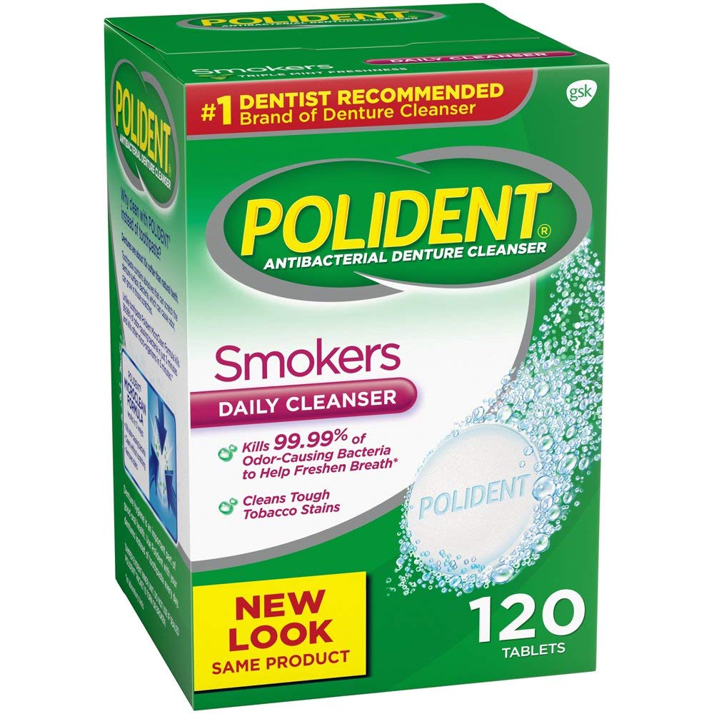 Smokers Denture Cleanser 120 ea (Pack of 4)