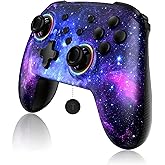 NexiGo Wireless Controller (No Deadzone) for Switch 2 and Switch, Bluetooth Controllers for Nintendo Switch with Vibration, Motion, Turbo and LED Light (Cosmic Nebula)