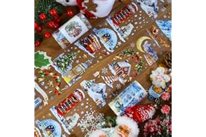 Kailikin Ruban adhésif en PET pour collage, glace et neige, loisirs créatifs, journal, autocollants de Noël (91618)