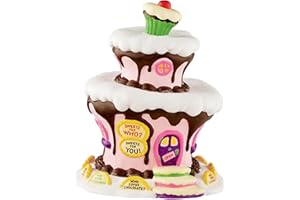 Department 56,Resin, Grinch Villages Who-Ville Sweet Shop Lit House, 7.75 x 7 x 6.25", Multicolor