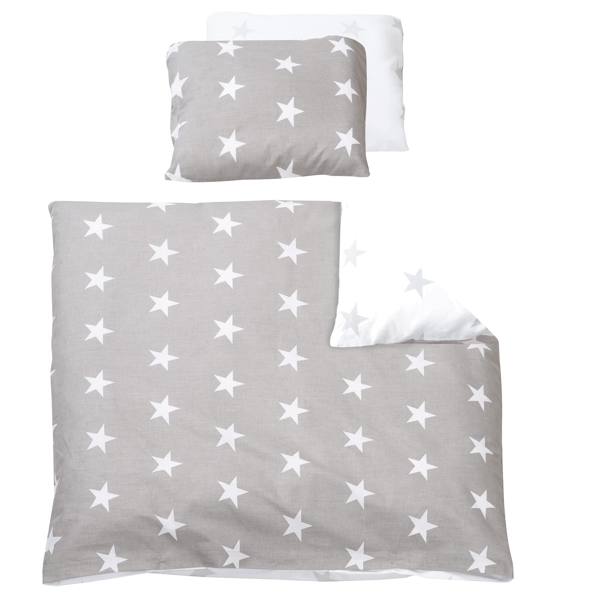 roba Little Stars 314090V190 Child's Bedding Set 2 Pieces, Grey
