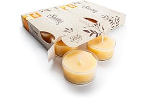SHORTIE'S CANDLE COMPANY Pumpkin Souffle Premium Tealight Candles Multi Pack - Highly Scented with Essential & Natural Oils - 12 Beige Tea Lights - Beautiful Candlelight - Made in the USA - Bakery & Food Collection