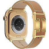 Designer Leather Band Compatible with Apple Watch 49mm46mm45mm44mm42mm41mm 40mm38mm for Women,Magnetic Buckle Replacement Strap for iWatch Ultra 3/2 /1 SE 3/2/1 Series 11/10/9/8/7/6/5/4/3/2/1