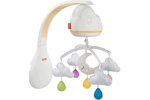 Fisher-Price Sound Machine Calming Clouds Mobile & Soother Convertible Crib to Tabletop with Music & Lights for Newborn to Toddler