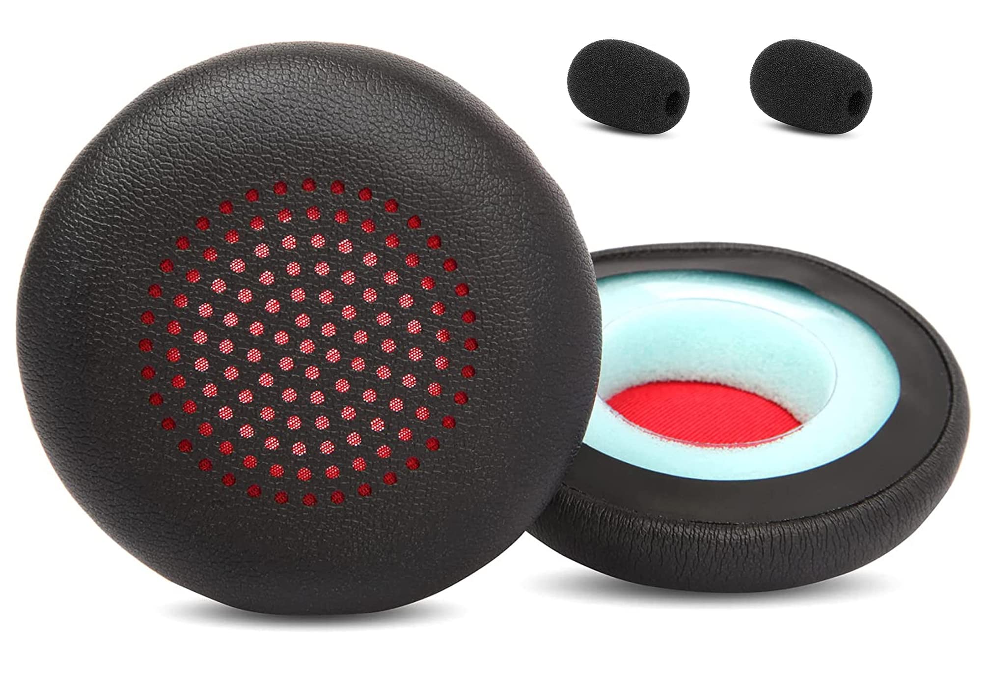 DowiTech Professional Headset Replacement Earpads Cushion Headphone Ear Pads Compatible with Plantronics Voyager Focus UC/Focus 2 UC/Focus UC B825 Binaural/BLACKWIRE 5210 5220 7225 Headphones