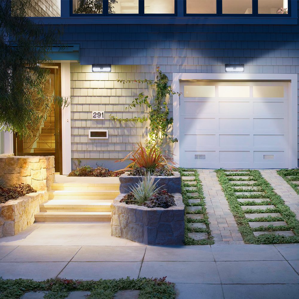 Solar Motion Sensor Lights OTHWAY Bright Outdoor Waterproof Wall Lights Wide Lighting Area Easy Installation Great Detection Range Security Lights