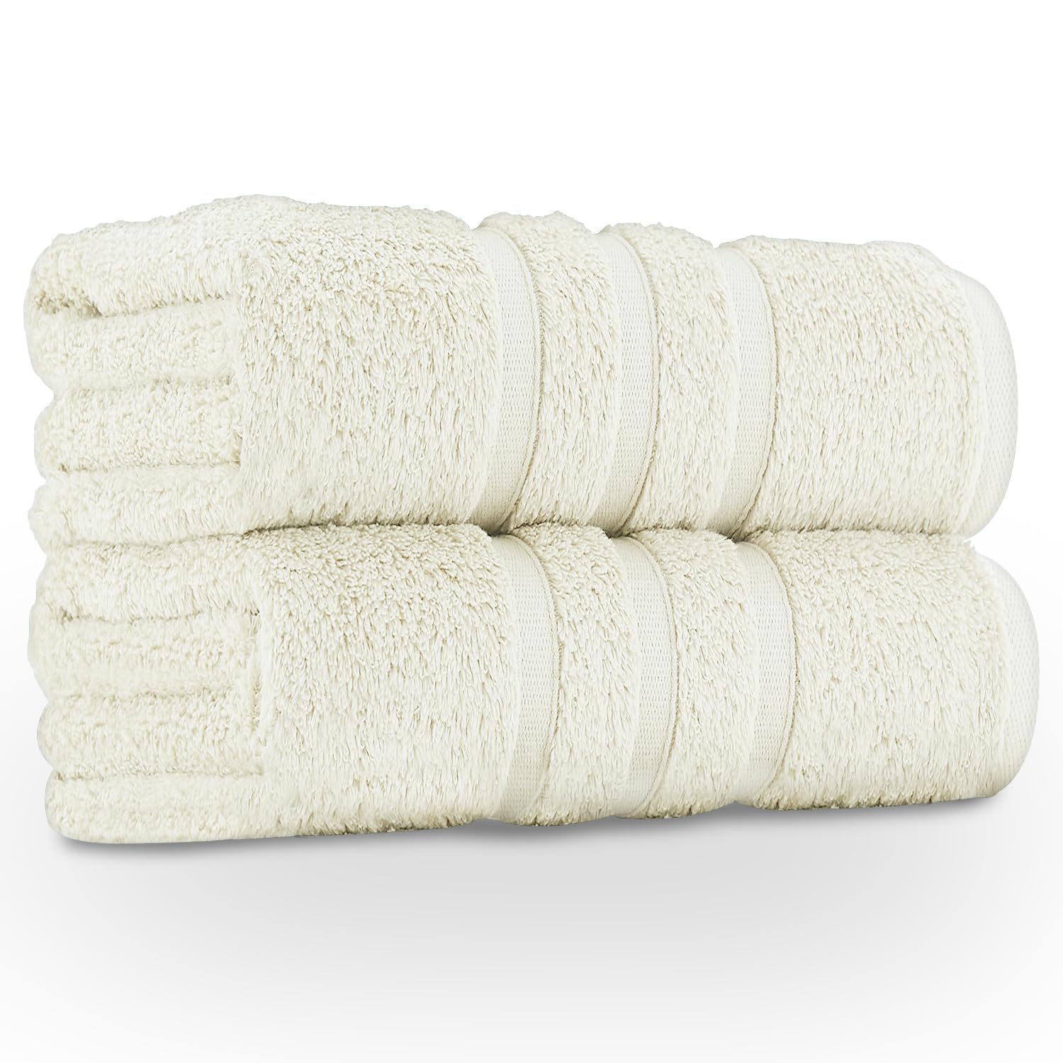 GC GAVENO CAVAILIA 550 GSM Hand Towels - Pack of 2 - Egyptian Cotton Towel - Highly Absorbent & Quick Dry Bathroom Towels Sets - Washable Spa Saloon Gym Towel, Cream