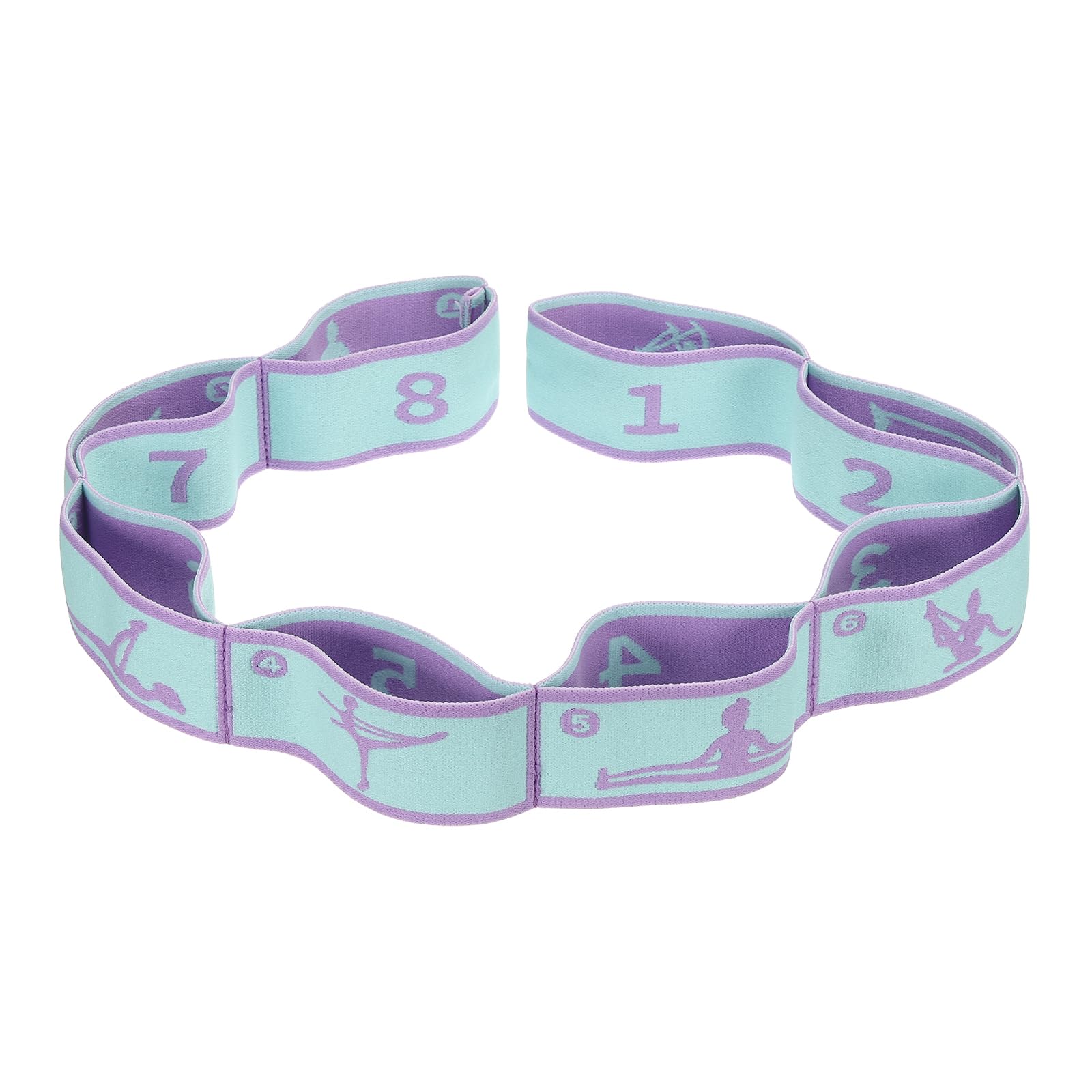 PATIKIL Exercise Bands, 33.5 Inch Yoga Stretching Strap Latin Elastic Bands for Physical Dance Stretch Pilates Resistance Bands for Working Out, Blue/Purple