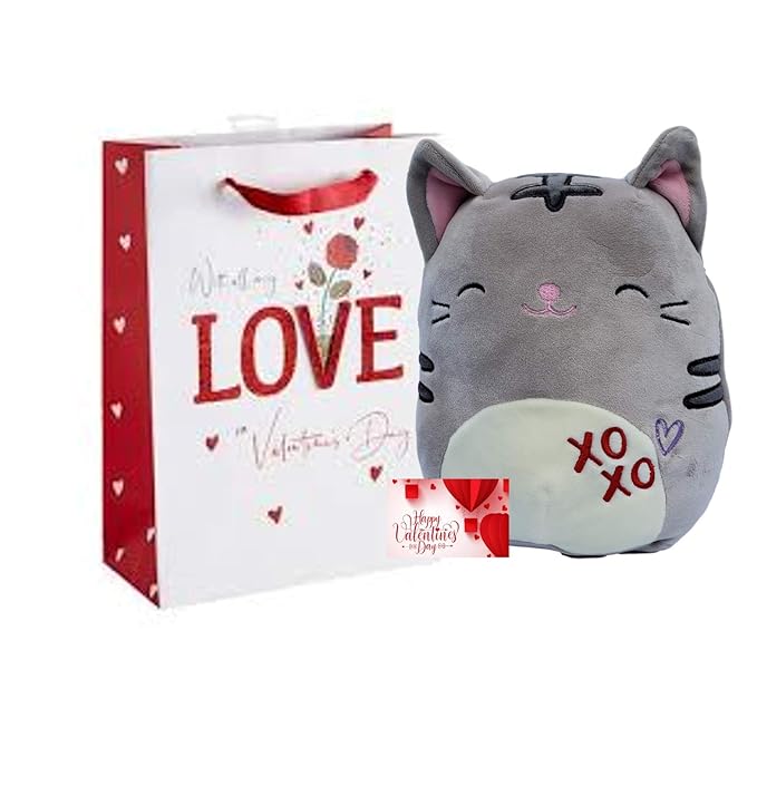 Valentine’s Day Squishmallows Gift Set | 12” Squishmallow Animal Pillow