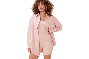 KUT & SO Women’s Shacket – Midweight Fleece Shirt Jacket – Boyfriend Fit, Chic Layering Piece