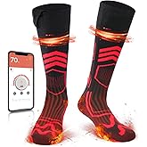 Heated Socks - 7.4V/3000mAh Electric Socks for Men Women,Rechargeable Heated Socks with APP Control, Camping Hiking Motorcycle Skiing Outdoor Riding-Warm Winter Socks(L)