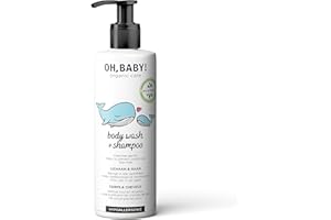 Oh, Baby! Organic & Vegan Body Wash and Shampoo for Sensitive Baby Skin Enriched with Pre- and Probiotics I Tear-Free Formula