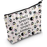POFULL Anime Inspired Gifts Anime Lover Gift Sprite is My Spirit Animal Makeup Zipper Pouch
