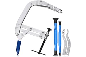 Hilitchi 5Pcs 8 Inch Valve Spring Compressor Tool, including Universal Automotive Engine Valve Spring Removal Tool with Valve