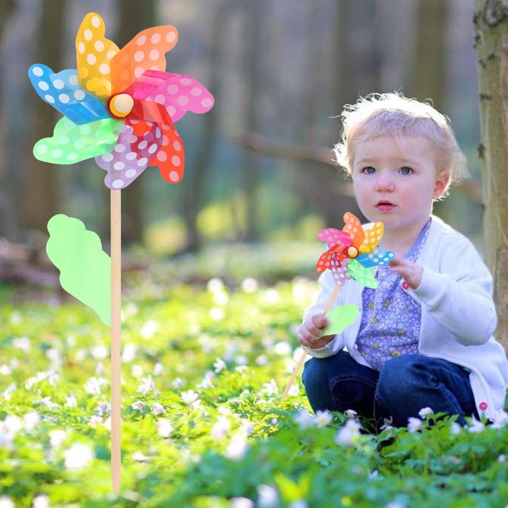 Wiffe Colorful Pinwheel Wind Wind Spinner Windmill Home Garden Yard Decor Kids Toys