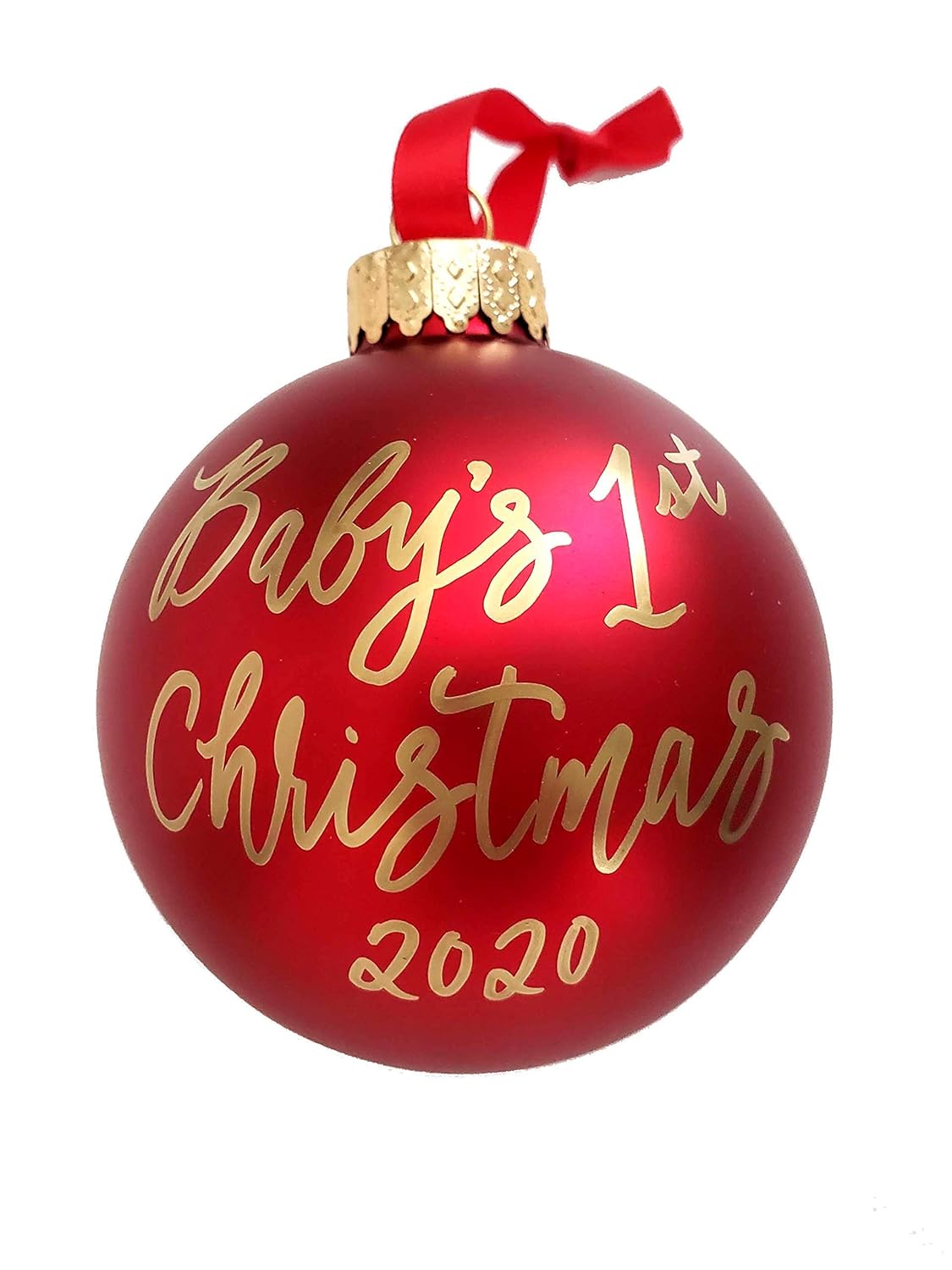 baby girl first christmas bauble