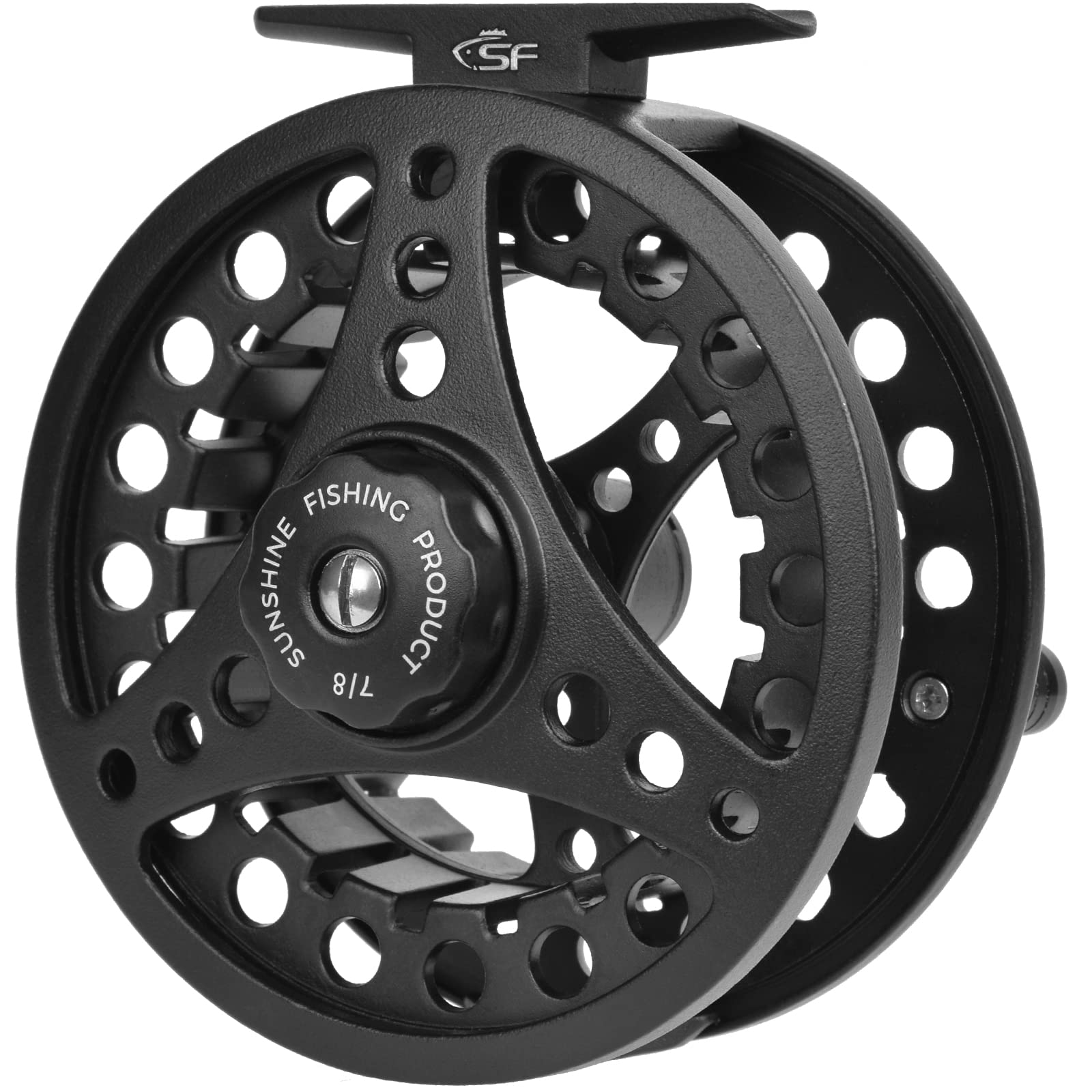 SF Large Arbor Fly Fishing Reel with Aluminum Alloy Body 7/8wt Die-Cast Fly Reel Matt black