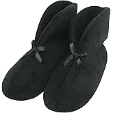 Forfoot Women's Bootie Slippers, Cozy Coral Fleece Non Slip Indoor House Shoes