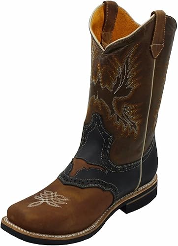 botas vaqueras cuadradas de hombre