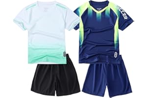 M2C Boys 2-Pack Jersey Soccer Knit Set Sport Team Uniform Shirt and Shorts
