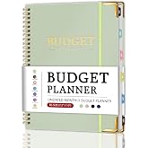 Budget Planner - Monthly Budget Book with Expense Tracker Notebook, B5 | 7.2" x 10", Undated Financial Planner ＆ Monthly Bill Organizer with Tab Stickers, Manages Your Money Effectively, Green