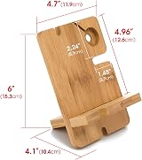 J JACKCUBE DESIGN Bamboo Smartphone Watch Stand Desk Organizer Charger Dock view 7