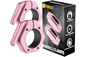 Barbell Clips (Pair), Barbell Clamps, Quick Release Olympic Barbell Clamps with Anti Slip TPR Grip, Barbell Collars for Secur
