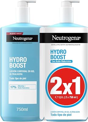 Hydro Boost Loción Corporal en Gel Ultraligera, 750 ml, 2 uds