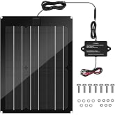 Solar Battery Charger Maintainer, Zuomeng 15W Solar Panel Kit for Dump Trailer Built-in Maintenance Pulse &amp; Intelligent MPPT Charge Controller, Waterproof, Suitable for 12V Lead-Acid Battery