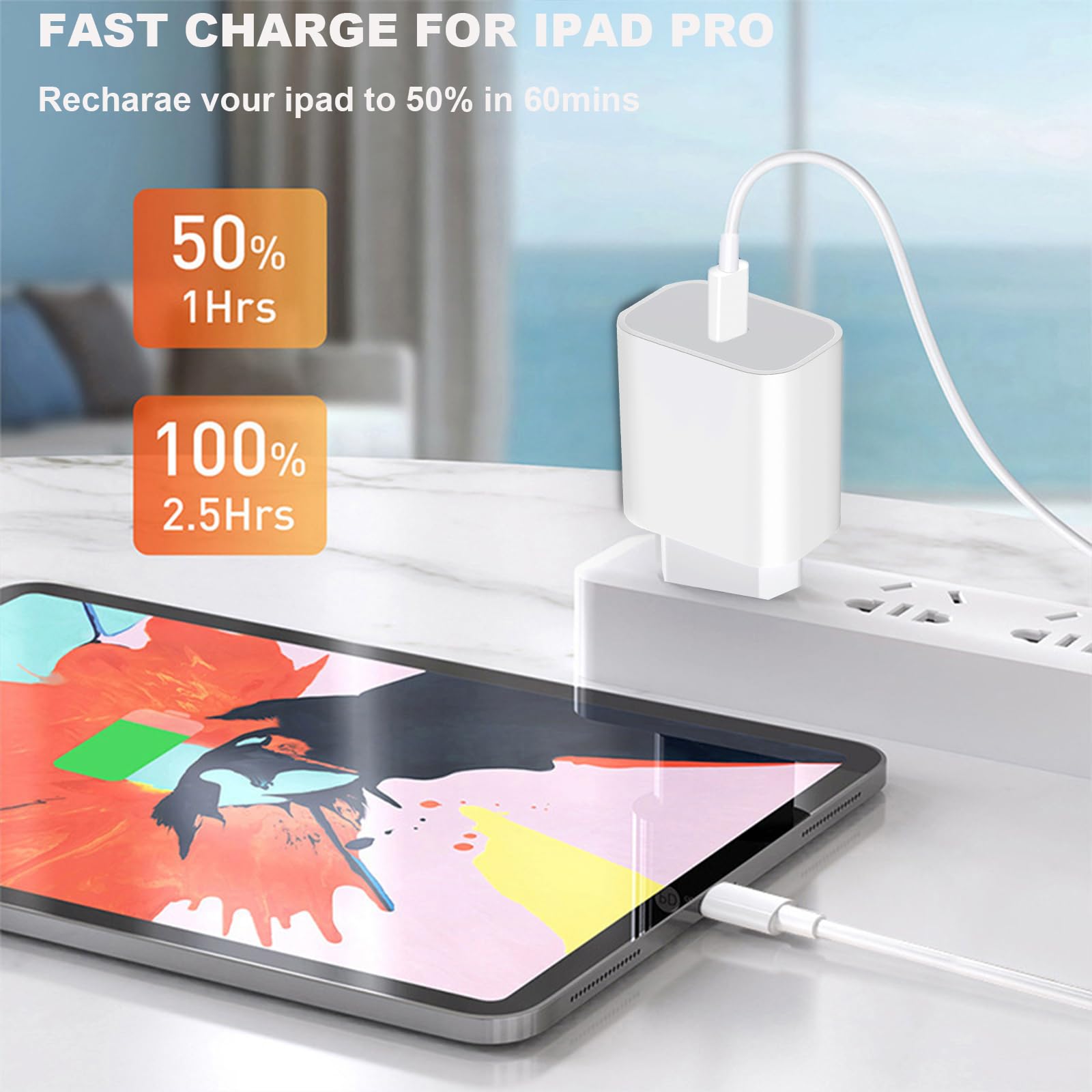 20W USB‑C Power Adapter für Apple, USBC Netzteil Stecker Schnellladegerät Ladestecker Ladegerät für iPhone 17 16 15 14 13 12 11/16 17 Pro/15 16 Pro Max/16 15 Plus /13 12 Pro Max/Mini, iPad, AirPods 7