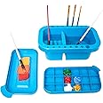 MyLifeUNIT Paint Brush Cleaner, Paint Brush Holder and Organizers with Palette for Acrylic, Watercolor, and Water-Based Paints (Royal Blue)