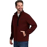 Reebok mens Mock Neck Zip-up Sweater Fleece Shell Jacket