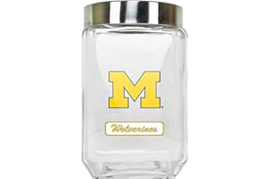 DUCK HOUSE NCAA Michigan Wolverines Glass Canister, Large