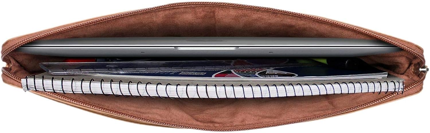 STILORD "Robb" Vintage Leather Laptop Bag for 13.3 inch MacBooks / 14 inch Tablets/for 12.9 inch iPads/Case Cover Organizer Genuine Cowhide Colour:Ochre - Image 5