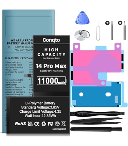 Amazon.com: [11000mAh] 2025 Upgraded Battery for iPhone 14 pro max