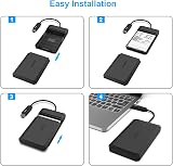 BENFEI 2.5 Inch SATA to USB Enclosure USB-C/USB-A Tool Free SSD/HDD view 7