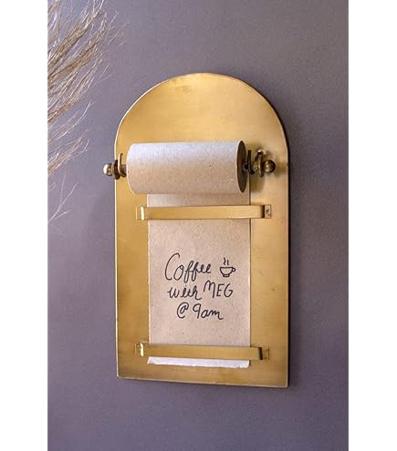 Kalalou NDE1122 Transitional Hanging Note Roll with 4 Clips in Bronze/Dark Finish