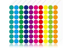 LROGOE 1400 PCS Colored Dot Stickers Round Color Coding Labels Polka Circle Dot Label Sticker for Office, Classroom, Yard Sale, Garage Sale(10 Colors, 3/4 inches)