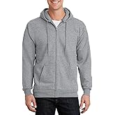 JustBlanks Mens Long Sleeve Hooded Sweatshirt Heavyweight Full-Zip Fleece Hoodie Sweatshirt for Men