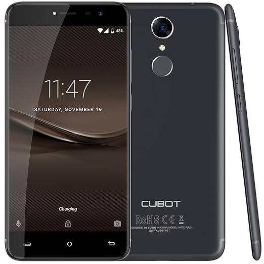 Cubot Note Plus (2017) Android 7.0 4G-LTE Dual Sim Smartphone ohne Vertrag, 5.2 Zoll IPS HD Touch-Display, 3GB Ram+32GB inter