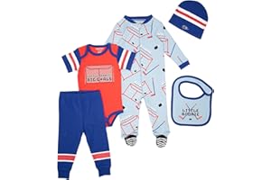 Gertex 5-Piece Layette Sport Set Gift Bundle for Babies & Infants | Baseball, Basketball, Hockey, Soccer, Football