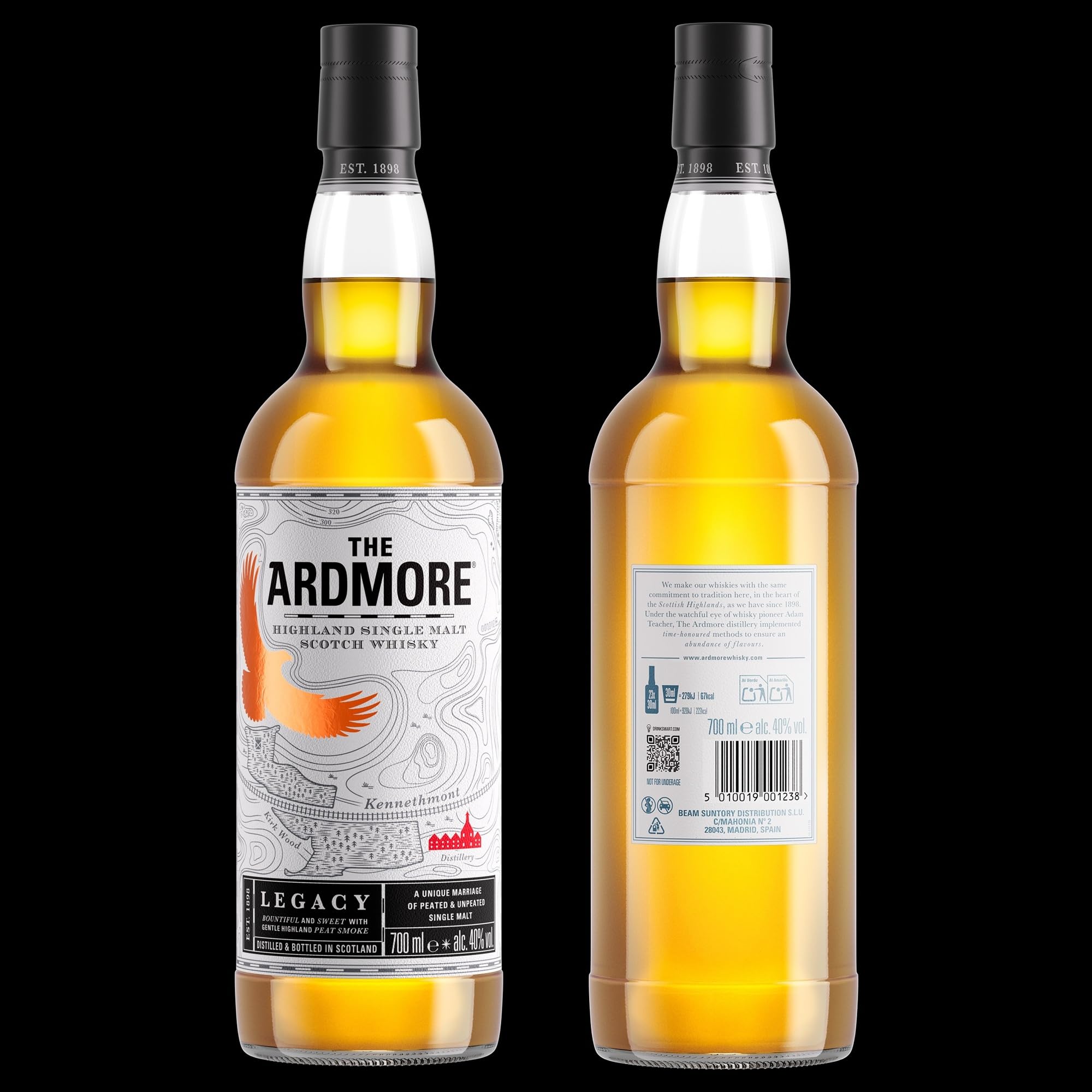 Ardmore the Ardmore Legacy | Highland Single Malt Scotch Whisky | mit Geschenkverpackung | 40% Vol | 700ml Einzelflasche | In verschiedenen Varianten erhältlich 2